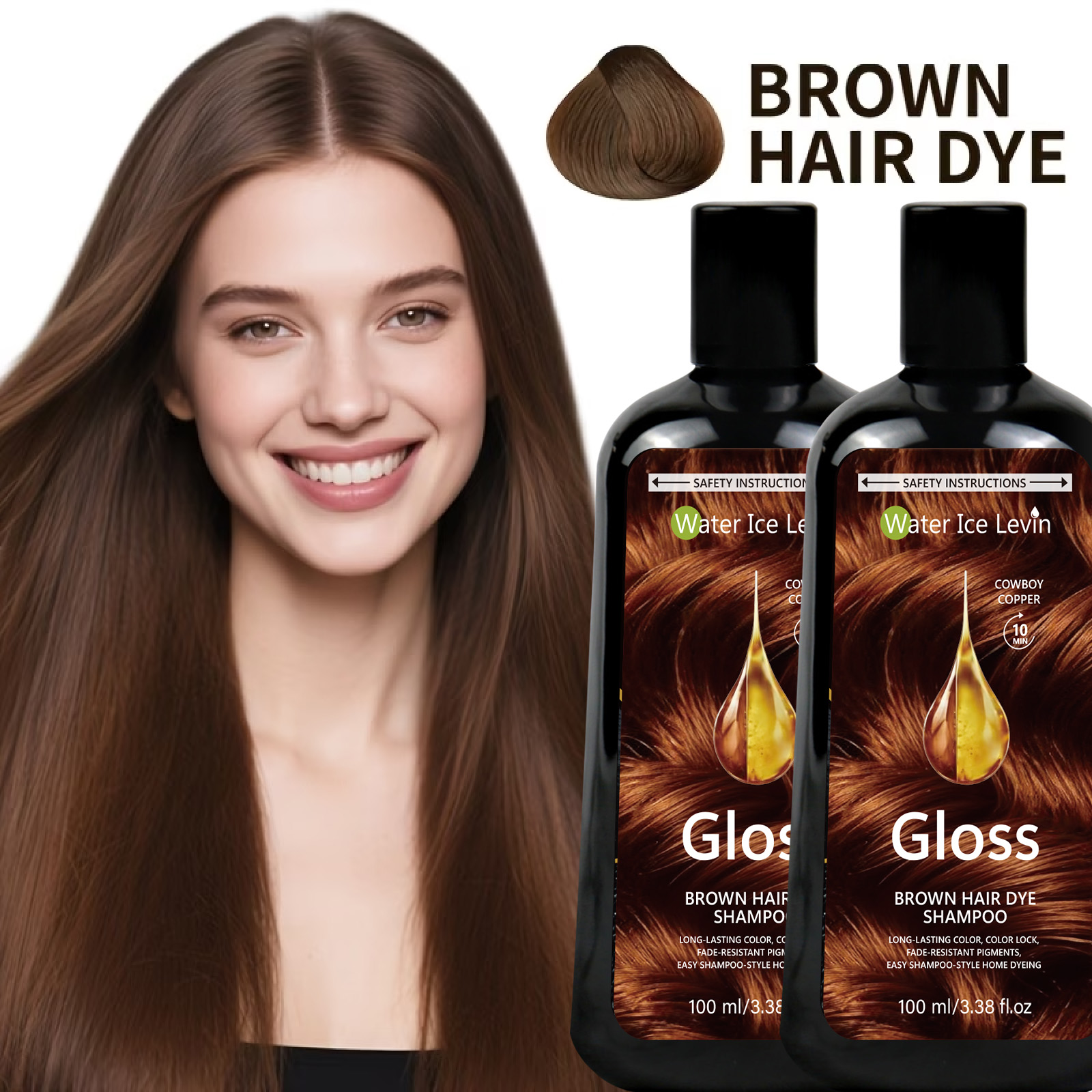 Hair Spray Color - Braunes Haarfärbeshampoo 100 ml Cowboy Copper